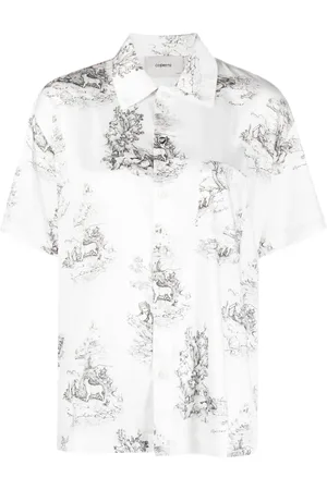 COPERNI Camisa de satén con estampado Toile de Jouy
