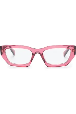 Miu Miu Lentes con armazón rectangular y placa del logo