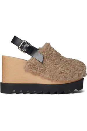 Stella McCartney Zuecos Elyse con cuña de 105mm