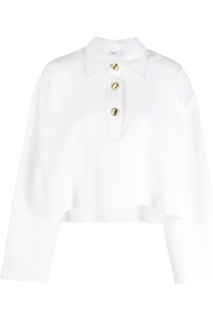 ROSETTA GETTY Playera tipo polo manga larga