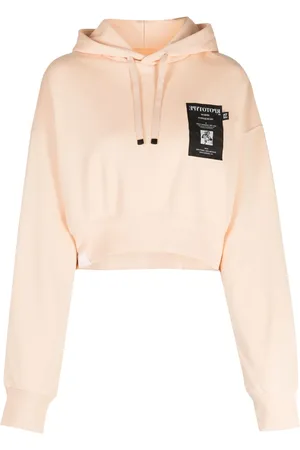 Izzue Hoodie corta con parche del logo