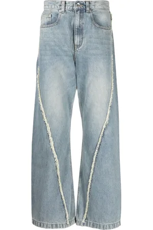FIVE CM Jeans rectos con detalles deshilachados