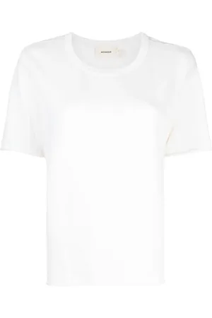 GOODIOUS Playera de tejido fino con ribete doblado