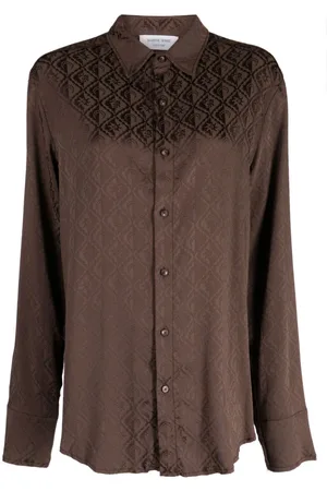 Marine Serre Camisa en jacquard Moon Diamant