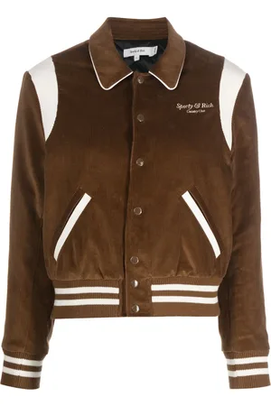 Sporty & Rich Chamarra bomber con logo bordado