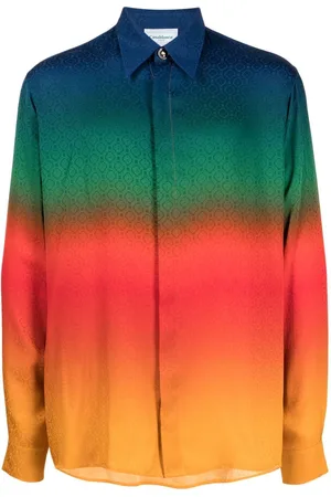 Casablanca Camisa de seda Peace Gradient