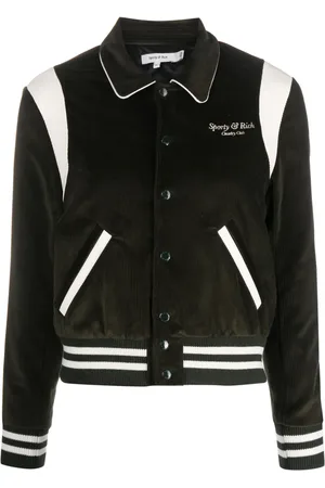 Sporty & Rich Chamarra bomber con logo bordado