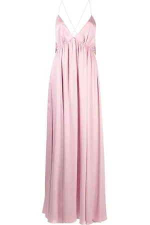 ZIMMERMANN Vestido de seda largo Sensory con diseño fruncido