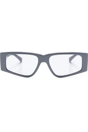 Dolce & Gabbana Lentes de sol con armazón rectangular y placa del logo
