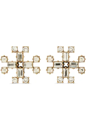 Tory Burch Aretes con detalles de cristal