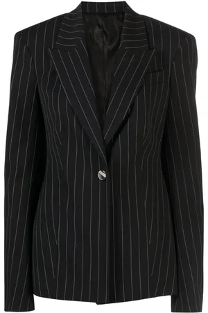 The Attico Blazer con motivo de rayas diplomática y logo en los botones