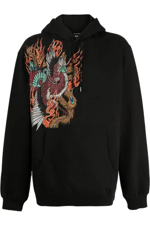 Maharishi Hoodie con bordado Fire Phoenix