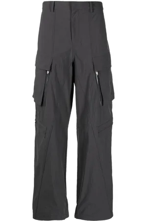 JUUN.J Pantalones cargo con diseño anchos y tiro medio
