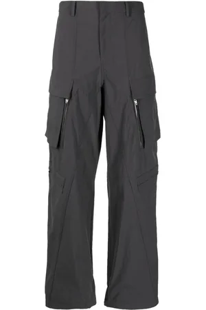 JUUN.J Pantalones cargo con diseño anchos y tiro medio