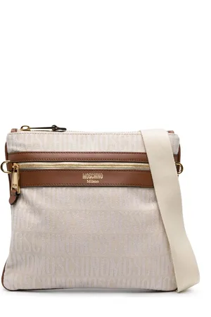 Moschino Bolsa crossbody con monograma en jacquard