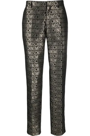 Moschino Pantalones slim con logo estampado