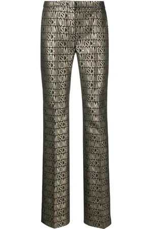 Moschino Pantalones rectos con logo estampado