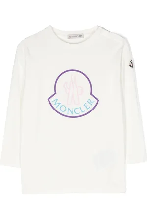 Moncler Playera manga larga con logo estampado