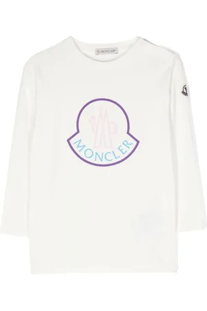 Moncler Playera manga larga con logo estampado