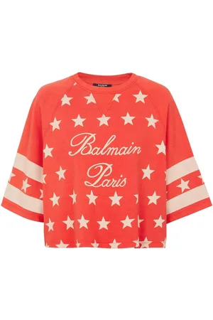 Balmain Playera corta con logo estampado