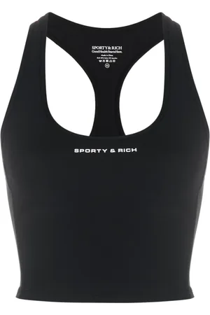 Sporty & Rich Top corto con logo estampado