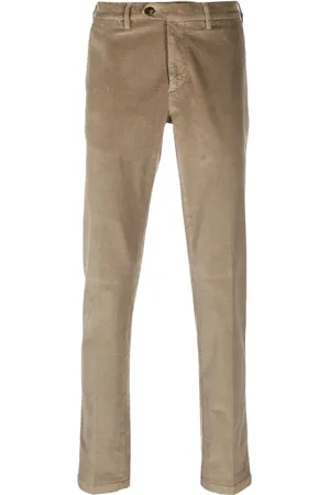 CANALI Pantalones chinos de pana rectos