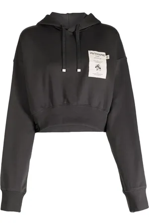 Izzue Hoodie corta con parche del logo