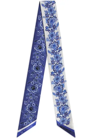 Etro Mascada de seda con estampado floral