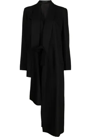 YOHJI YAMAMOTO Abrigo asimétrico con diseño deconstruido
