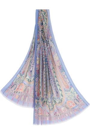Etro Mascada deshilachada con estampado de cachemira