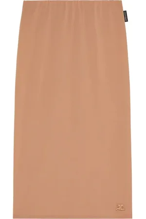 Courrèges Falda midi traslúcida