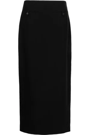 Staud Falda midi con cintura alta