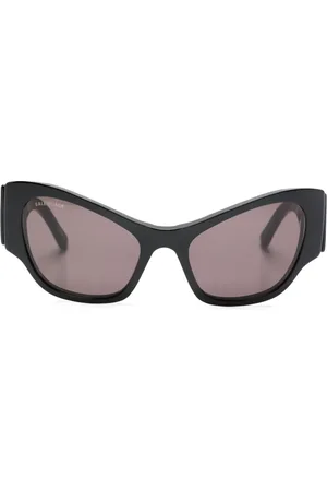 Balenciaga Lentes de sol con armazón cat eye y logo estampado