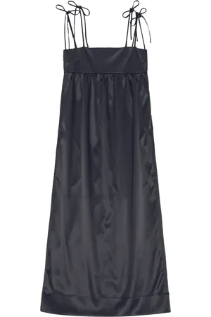 Ganni Vestido largo de satén sin mangas