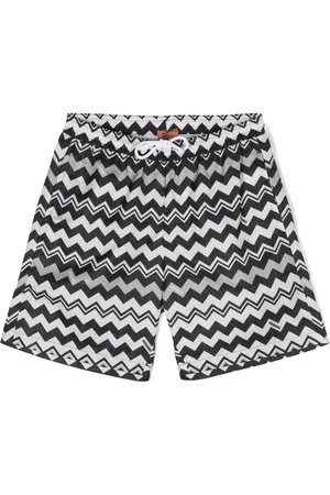 Missoni Shorts de playa con diseño de dos tonos y cordones