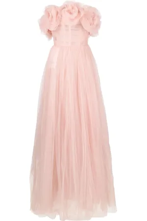 Ana Radu Vestido de fiesta con aplique de rosa