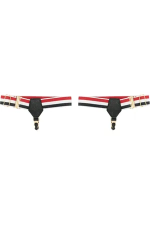 Thom Browne Liga para calcetines con rayas RWB