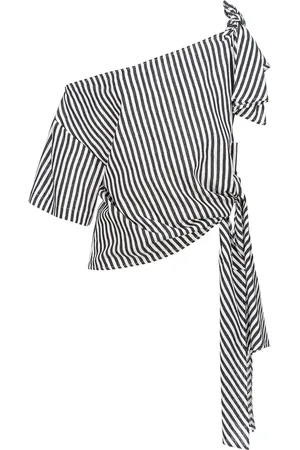 Pinko Blusa con hombro descubierto y motivo de rayas
