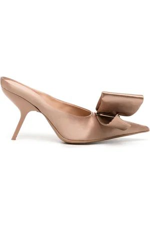 Salvatore Ferragamo Mules con lazo asimétrico y tacón de 85mm