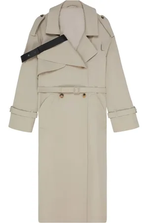 Courrèges Gabardina con detalles de tiras