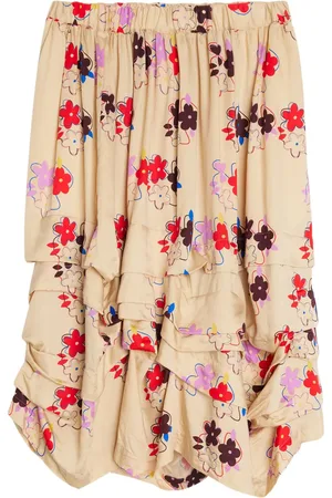 Comme des Garçons Falda con estampado floral