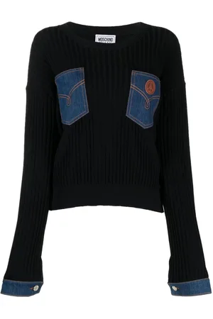Moschino Suéter de canalé con diseño patchwork