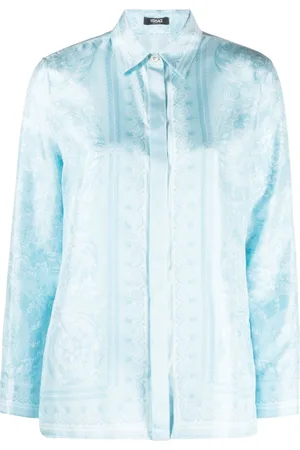 VERSACE Camisa de seda con estampado Barocco