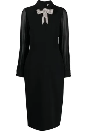 Elie saab Vestido midi en crepé
