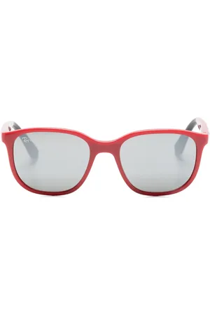 Ray-Ban Lentes con armazón cuadrada y placa del logo