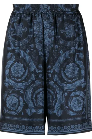 VERSACE Bermudas de seda con estampado Barroco