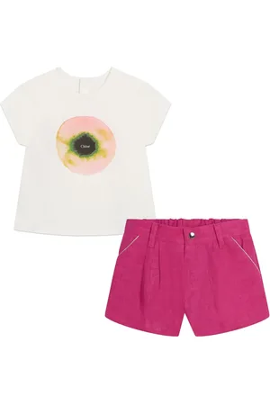 Chloé Set de shorts con logo estampado