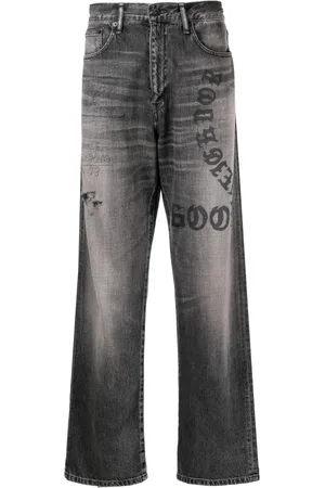 NEIGHBORHOOD Jeans rectos con estampado gráfico