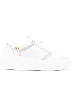 Twin-Set Tenis con placa del logo y suela gruesa