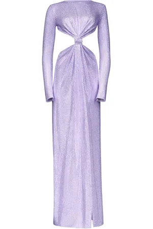 AREA Vestido de fiesta con detalles de cristal